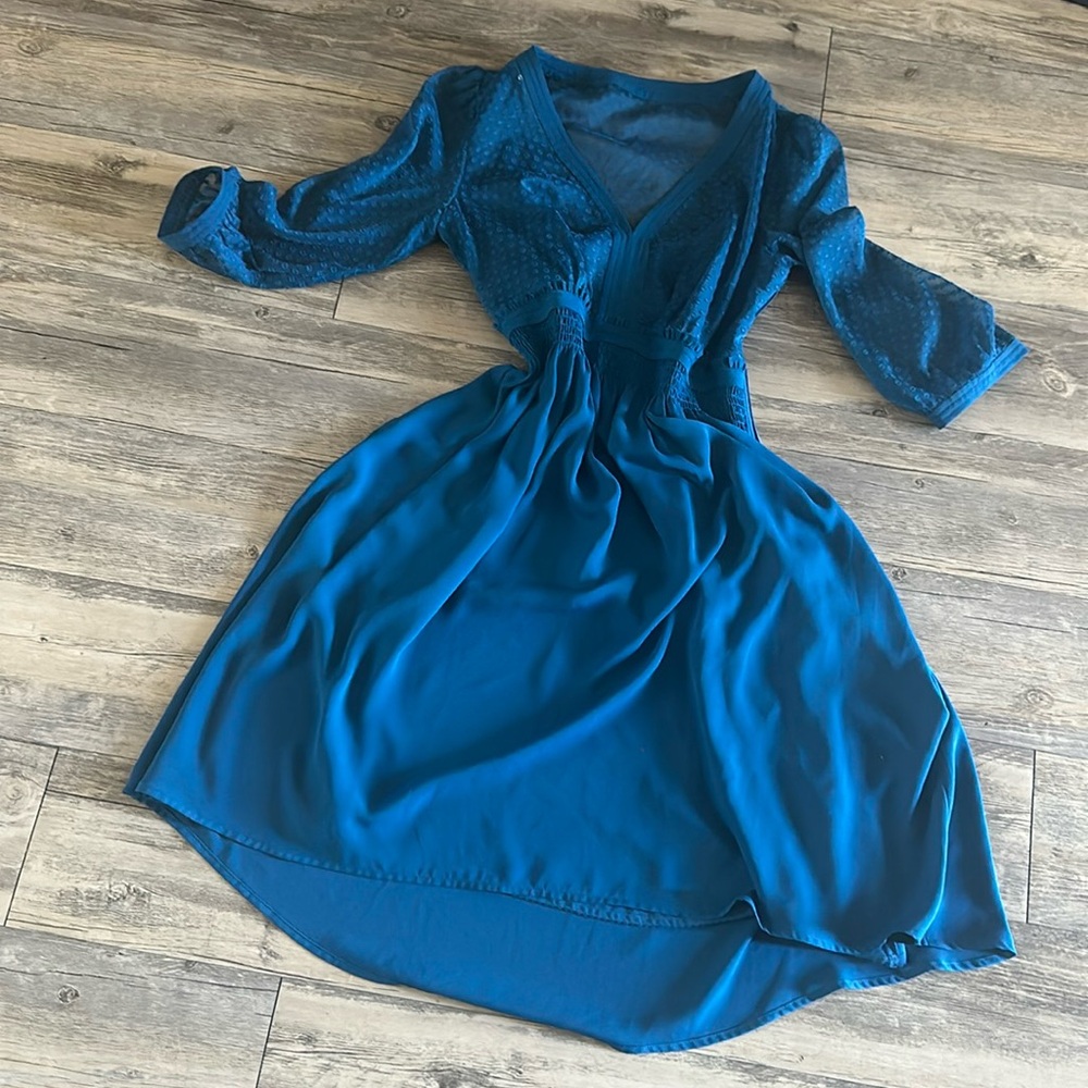 Blue flow dress